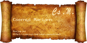 Csernyi Mariann névjegykártya